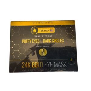 Dermora 24K Gold Eye Mask - for Puffy Eyes & Dark Circles - 15 pairs